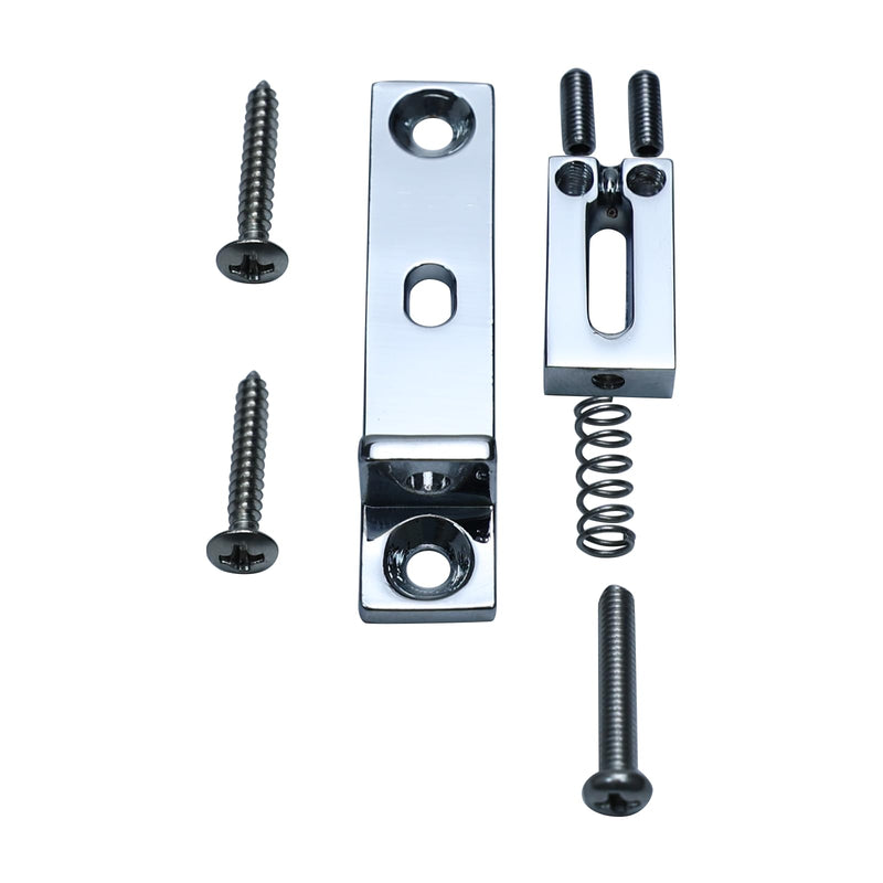 Pack of 6 10.5mm Single String Guitar Bridge Zinc Alloy Individual Fixed Hardtail Bridge for 6 String Electric Guitar Replacement Parts Chrome