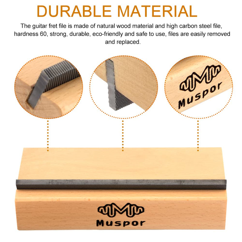 EMVANV Wood Guitar Fret Beveling File, Wood Cutting Edge Tool Fret End Dressing Luthier Tool Bass Ukulele 35/90 Degree Luthier File Tool(Size:1pc) 1pc