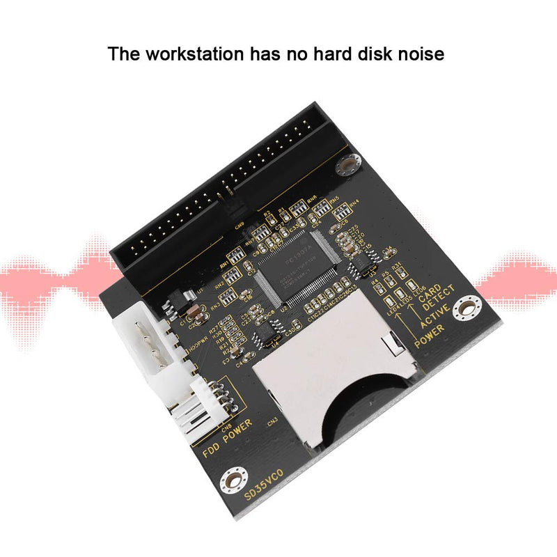 ASHATA SD to 3.5in IDE,SD/SDHC/SDXC/MMC Memory Card to IDE 40Pin Male Adapter for DOS/Linux/Windows 98SE, Me, 2000, XP and for Vista.