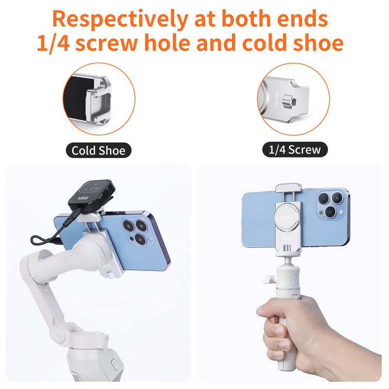 [AUSTRALIA] - UURIG Magnetic Cell Phone Clamp for DJI OM, Phone Tripod Mount, Handheld Gimbals Magnetic Ring Holder for DJI OSMO Mobile 8/7/7P/6,OM 5/OM 4/OM 4 SE Accessories 
