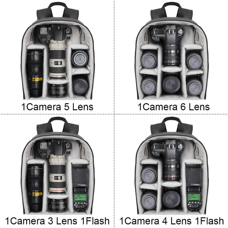 CADeN Camera Backpack, DSLR/SLR Camera Bag, Compatible with Sony Canon Nikon Camera Case