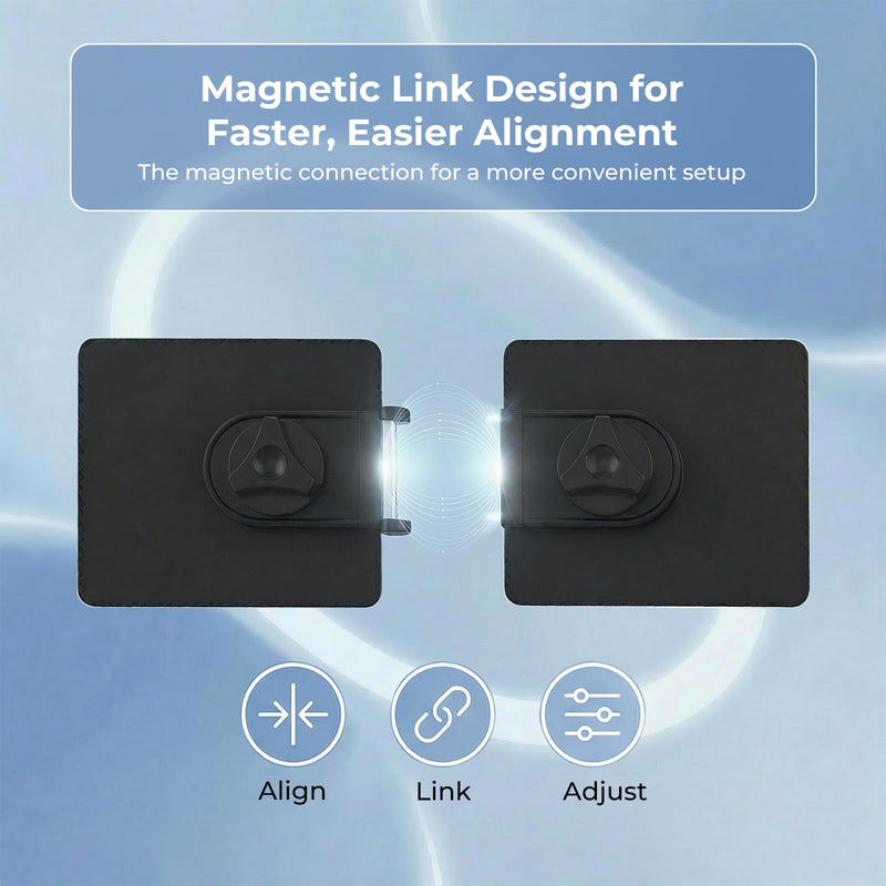 2-Pack Magnetic Monitor Connector with Pen Holder Magnetic Monitor Alignment Clips for Flat or Curved Computer Monitors Screen Strong Adhesive Magnetic Monitor Connection Bracket for Closing the Gap