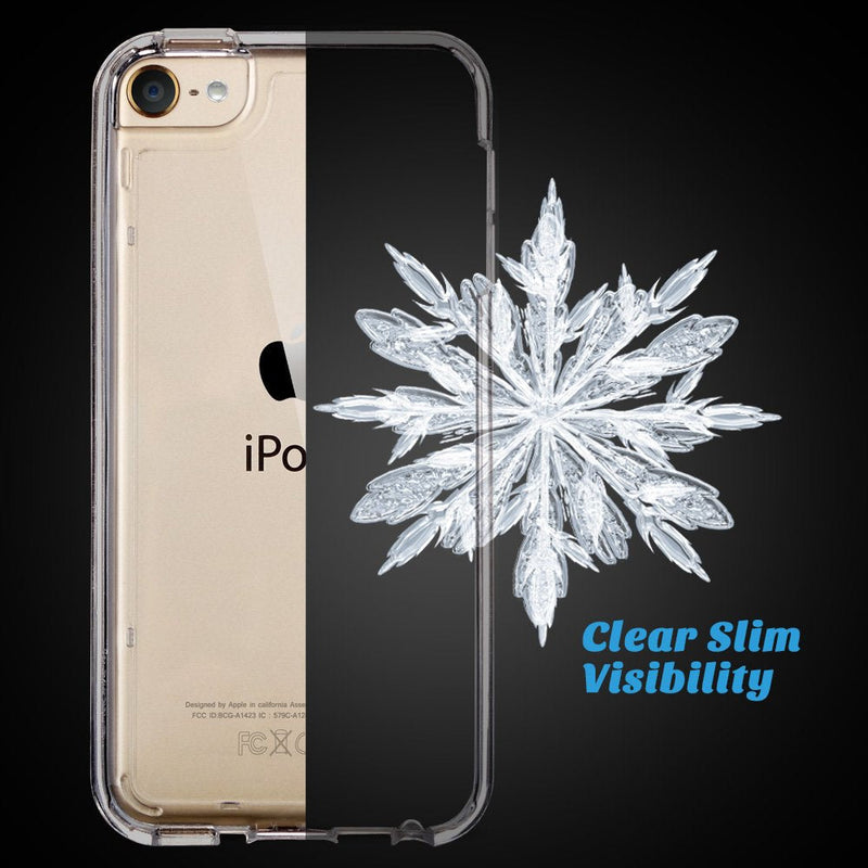 ULAK iPod Touch 7 Case, iPod Touch 6 & 5 Case, Transparent Slim Hybrid TPU Bumper/Scratch Resistant Hard PC Back, Corner Shock Absorption Case for iPod Touch 5th 6th 7th Generation, Clear