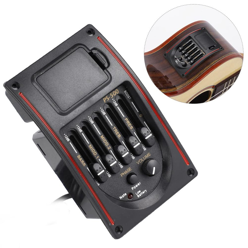 Acoustic Guitar Pickup, Guitar Preamp, 5 Band Electric Digital Equalizer Pickup with LCD Display