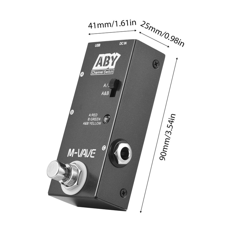 ABY Line Selector AB Switch Mini Guitar Effect Pedal True Bypass Guitar Bass Pedal AB Box - ABY Channel Switch
