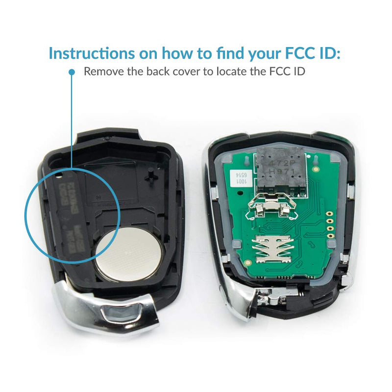 Keyless2Go Replacement for 6 Button Proximity Smart Key Cadillac Escalade HYQ2AB 13580812