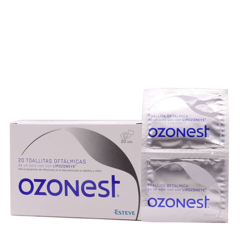 ESTEVE PHARMACEUTICALS S.A. Ozonest Ophthalate Cleaning Wipes - Removes Sections & Results | Prevents Infection | Pack of 20 - White