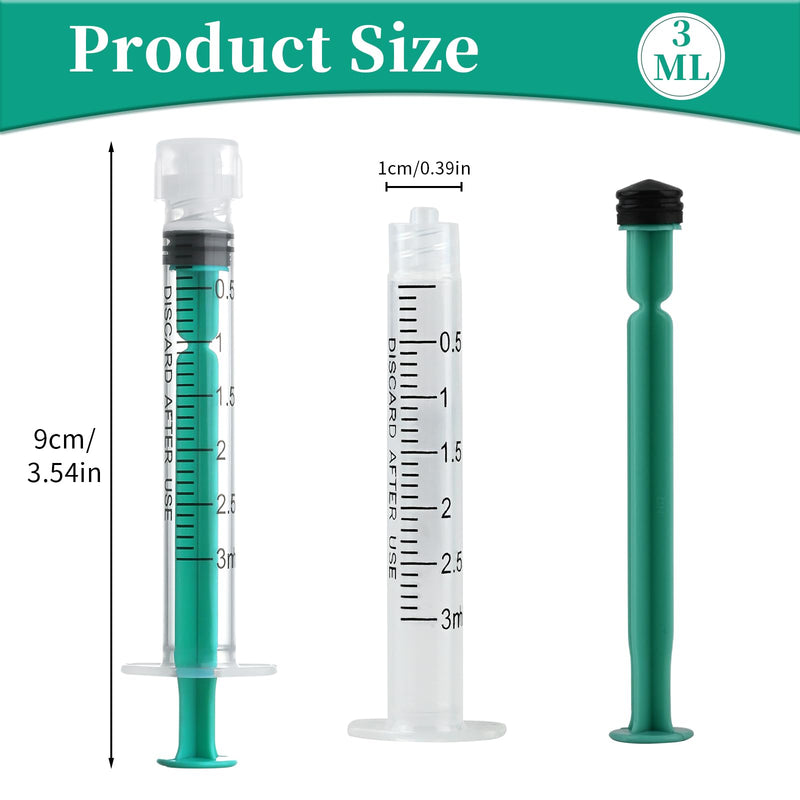 Pack of 20 Syringes 3 ml Colostrum Syringe with Caps, Disposable Syringe without Needle Plastic Syringe Luer-Lock Individually Packed Syrings, Dosing Syringe for Laboratories, Liquid Measurement 20 Stück 3ml