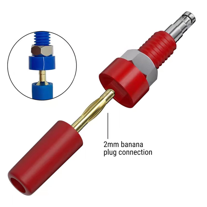Banana Socket Jack, 10 Pieces 2 mm Banana Socket Banana Socket Connection Clamp Adapter, Banana Plug Socket Adapter Banana Plug Socket for Panel Mounting Banana Plug Socket Jack Connectors