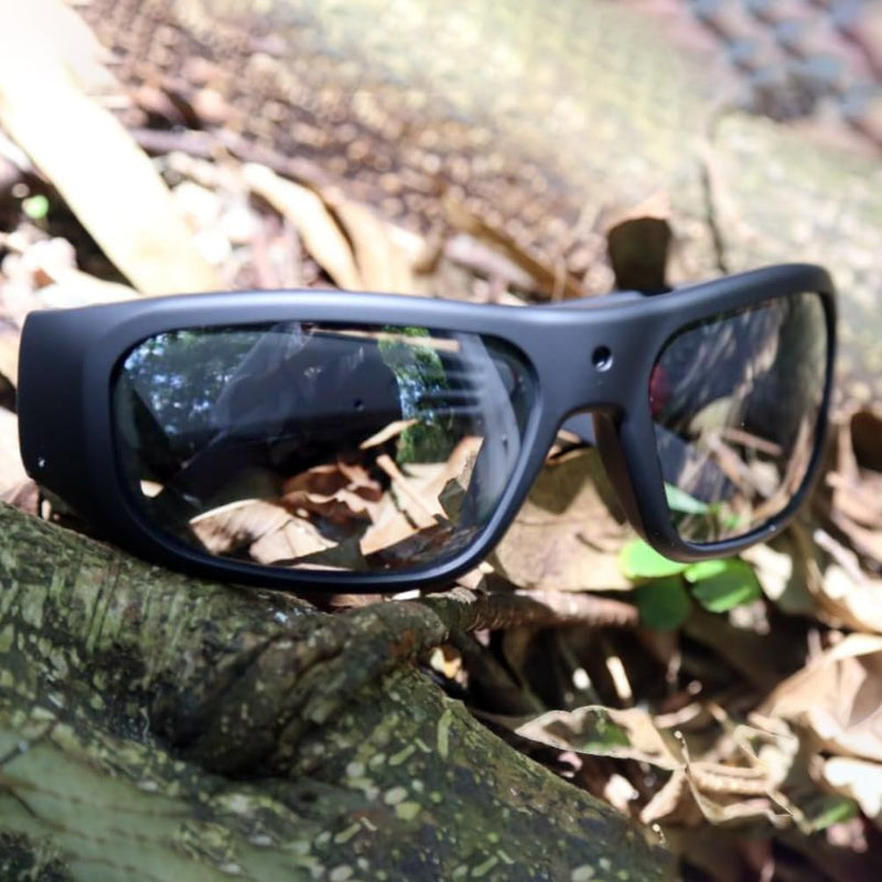 OhO Smart Glasses,1080P Xtreme Sporting Camera Sunlasseswith Built-in 32GB Memory,UV400 Sunglasses for Outdoor Sport(Men/Women) Black Frame丨Transition Lens丨32G