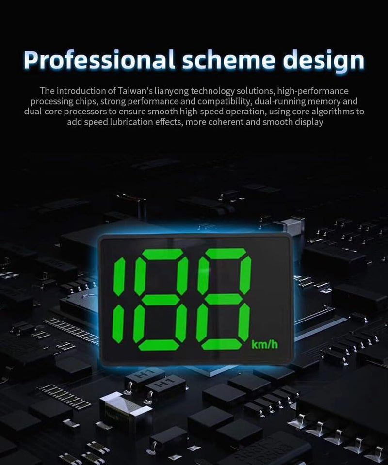 ikasus Car Hud GPS Speedometer Digital Speed Meter with MPH Speed,USB Plug and Play, Head Up Display Driving Direction, OverSpeed Warning for Cars Trucks AUTO-QA4497X#MPH-WJYQ-07