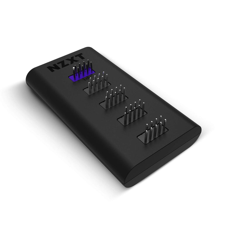 NZXT Internal USB Hub 3 - AC-IUSBH-M3 - 4 Internal USB 2.0 Ports - 3M Dual Lock Tapes - Magnetic Body - Plug and Play
