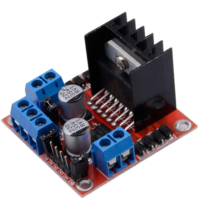 zalati Motor Drive Controller Board L298N Dual H Bridge DC Stepper Motor Driver Module Compatible with Arduino