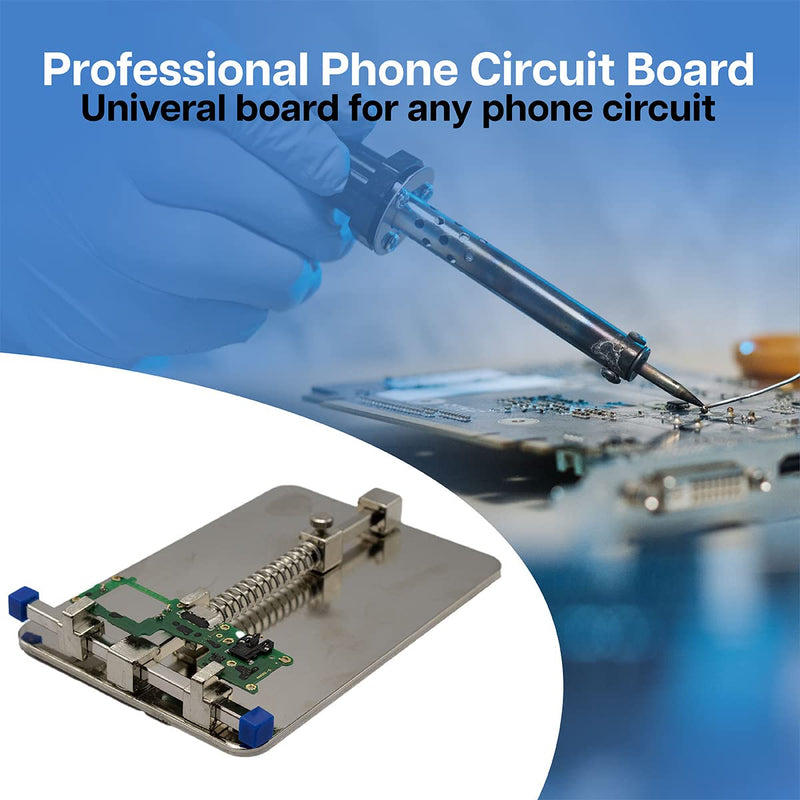 MMOBIEL Universal PCB PCB Holder - Jig Bracket Clamp Repair Tool - Soldering Set - Stainless Steel - Motherboard PCB Board Holder - 13.5 x 9 cm