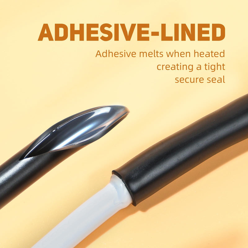 YAMXIN Heat Shrink Tube 30 mm Diameter, 3:1 with Adhesive, Double-Walled, Waterproof and Wear-Resistant, 1 m Black and 1 m Red Ø30mm - 1m x 2 Stück