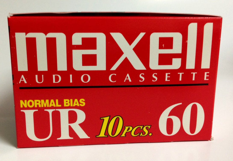 Maxell Audio Cassette - Blank Media, Cassette, Red, 60 Min, Pack of 10