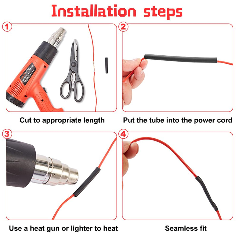 [AUSTRALIA] - 4:1 Heat Shrink Tubing, Diameter 12 mm & 2 m Heat Shrink Tubing, Sold by the Metre, Heat Shrink Tubing, Waterproof Insulation Tape for Cable Soldering Connections, Repairs, Cable Bundling (Red Ø12mm & 2m 