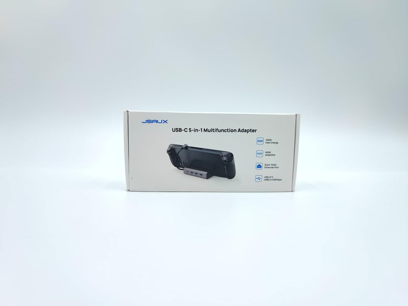 [AUSTRALIA] - JSAUX Docking Station for Steam Deck/ROG Ally, 5-in-1 Steam Deck Dock with HDMI 2.0 4K@60Hz, 100Mbps Ethernet, Dual USB-A 2.0 and 100W USB-C Charging Compatible with Steam Deck OLED-HB0602 Gray 
