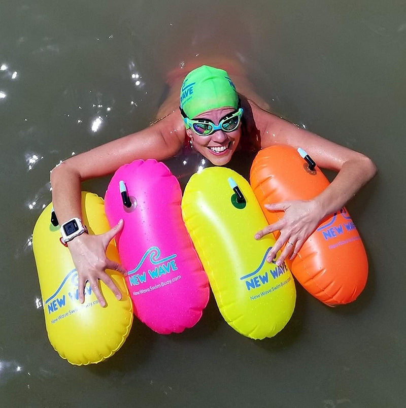 New Wave Swim Bubble and Swim Cap Bundle - Orange