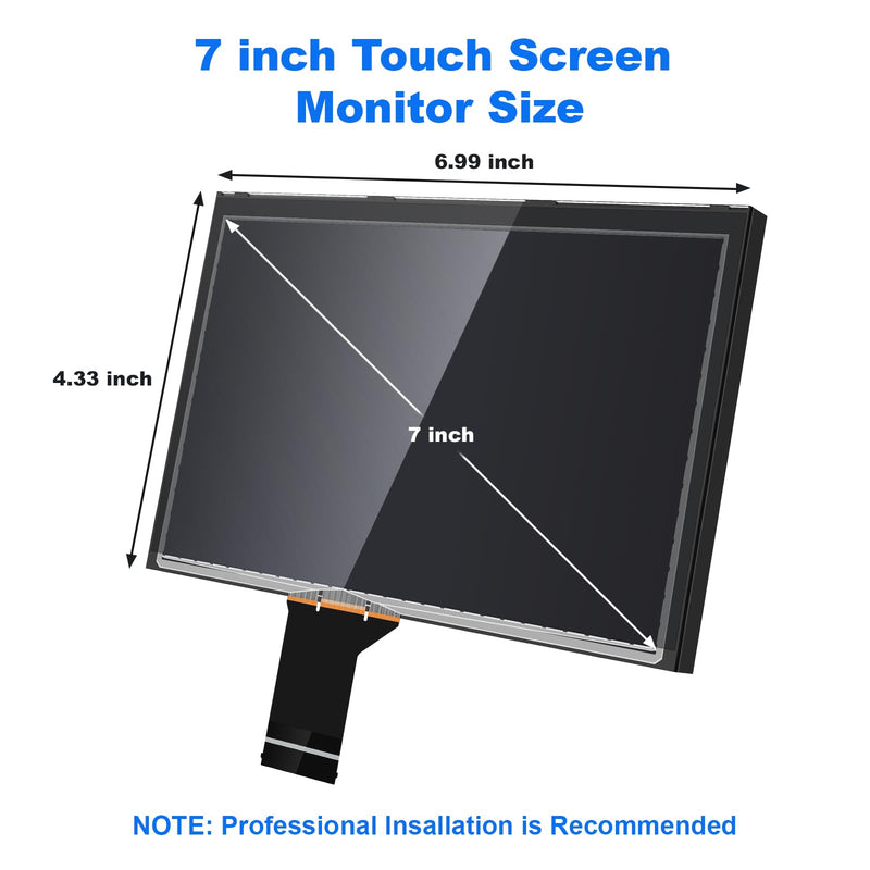 Premium Fit for Jeep 7" Uconnect LCD Display with Touch Screen, LCD Monitor Digitizer Radio Navigation Fit for Jeep Compass 2017-2020, Replace TDO-WXGA0700K00033-V2 / TDO-WXGA0700K00057-V1 7 inch