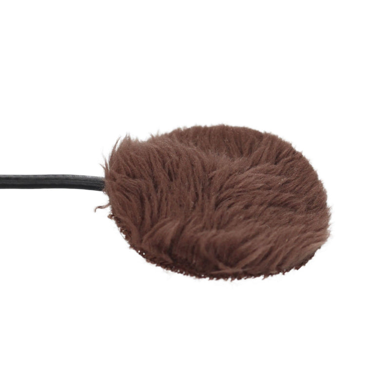 URSA Plush Circles - 5mm length short fur LAV covers. Reusable & Super Soft. 25mm Diameter (100x Circles, Brown) 100x Circles