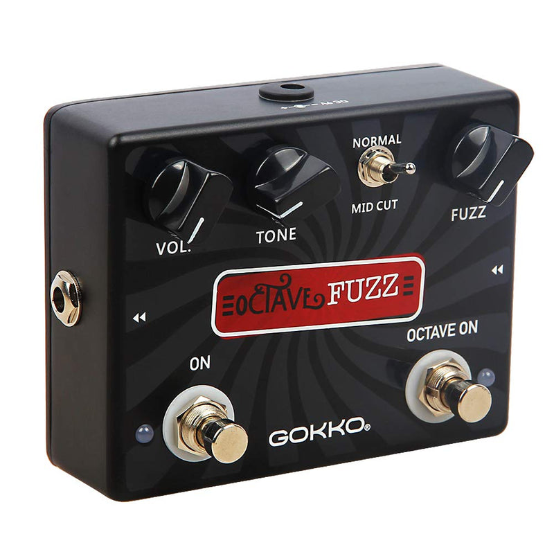 OCTAVE FUZZ GK-31 - Octave - Up Fuzz Guitar Effects Pedal with Mid - Cut Switch & True Bypass - Durable Aluminum Alloy Casing