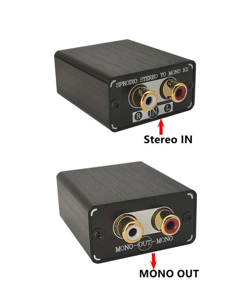 [AUSTRALIA] - SPRODIO Single Stereo to Dual Mono Audio Converter Mono Out，RCA L/R Audio Adapter Stereo to Mono summing K2 