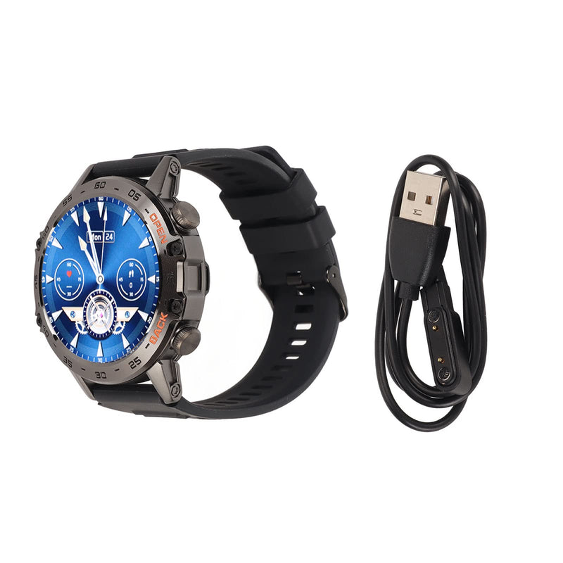 Diyeeni K52 Smart Watch for Men, Outdoor Bluetooth Sports Watches, 1.39in HD Fitness Sleep Monitor for Android iOS, with Pedometer Sport Mode