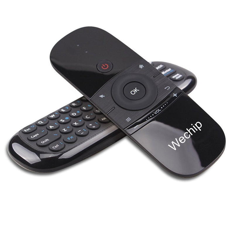 WeChip W1 Remote 2.4G Wireless Keyboard Multifunctional Remote Control for Nvidia Shield/Android TV Box/PC/Projector/HTPC/All-in-one PC Black