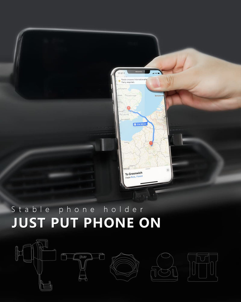 BEHAVE Phone Holder fit for cx5 Mazda,Adjustable Air Vent Phone Holder,Mazda Car Holds Mount fit for Cx-5 2017-2024,Car Phone Mount for Smartphone,Note:not fit for 2016 CX-5 Black,Gravity