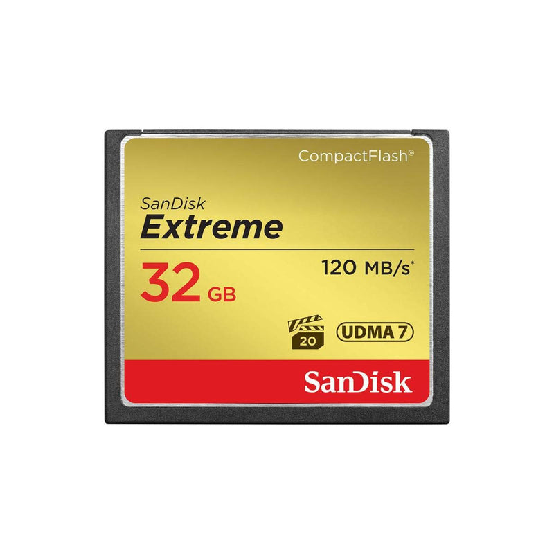 SanDisk Extreme 32GB Compact Flash Memory Card UDMA 7 Speed Up To 120MB/s SDCFXS-032G-A46