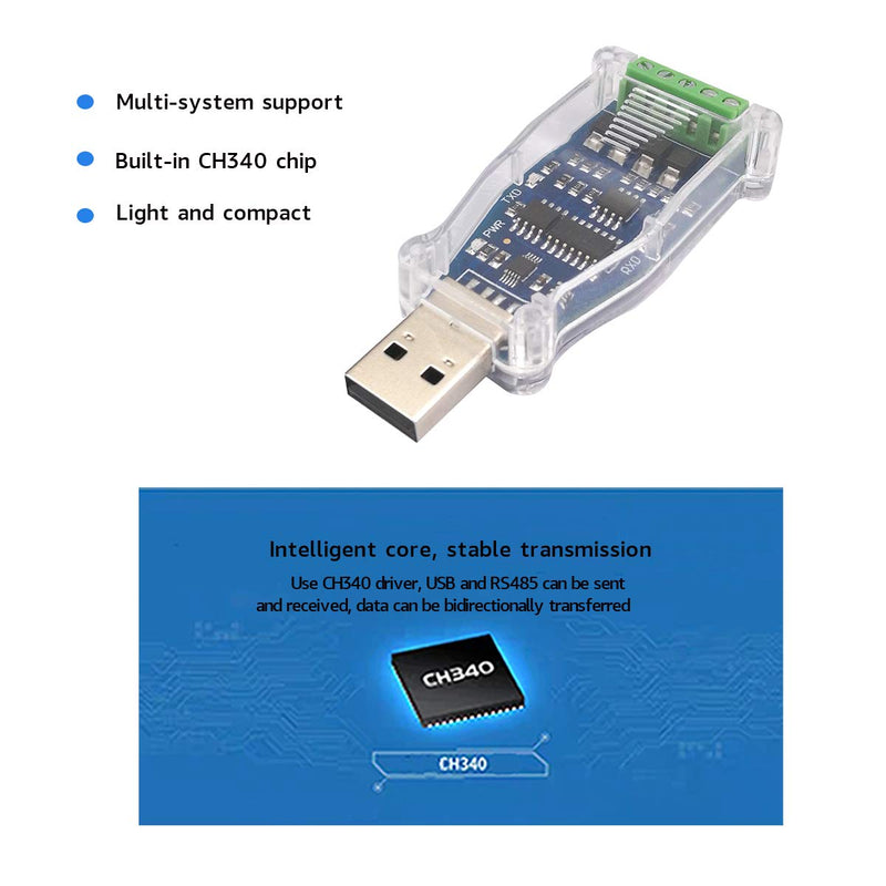 DSD TECH SH-U08A USB to RS422 RS485 Adapter with CH340E Chip for Windows 10,8,7