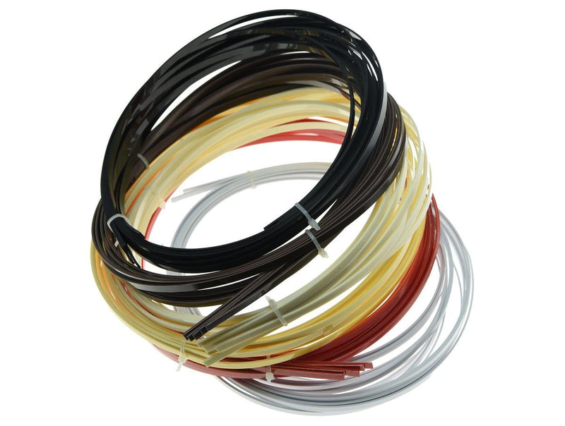 KAISH 5pcs Brown Acoustic Classical Guitar Binding Purfling Strips ABS Binding Strip 1650x5x1.5mm