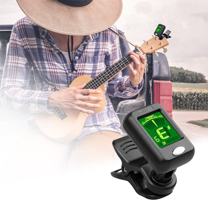 JOYO Clip on Tuner Digital Electronic Tuner for Guitar, Bass, Ukulele, Violin, Mandolin, Banjo Acoustics Calibration Tuner (JT-09 4PCS) 4
