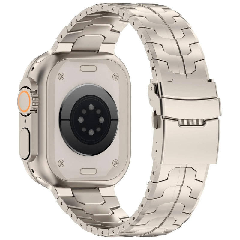 Premium Stainless Steel Apple Watch Band with Quick-Release Links 42mm, 44mm, 45mm, 46mm, 49mm (Silver)