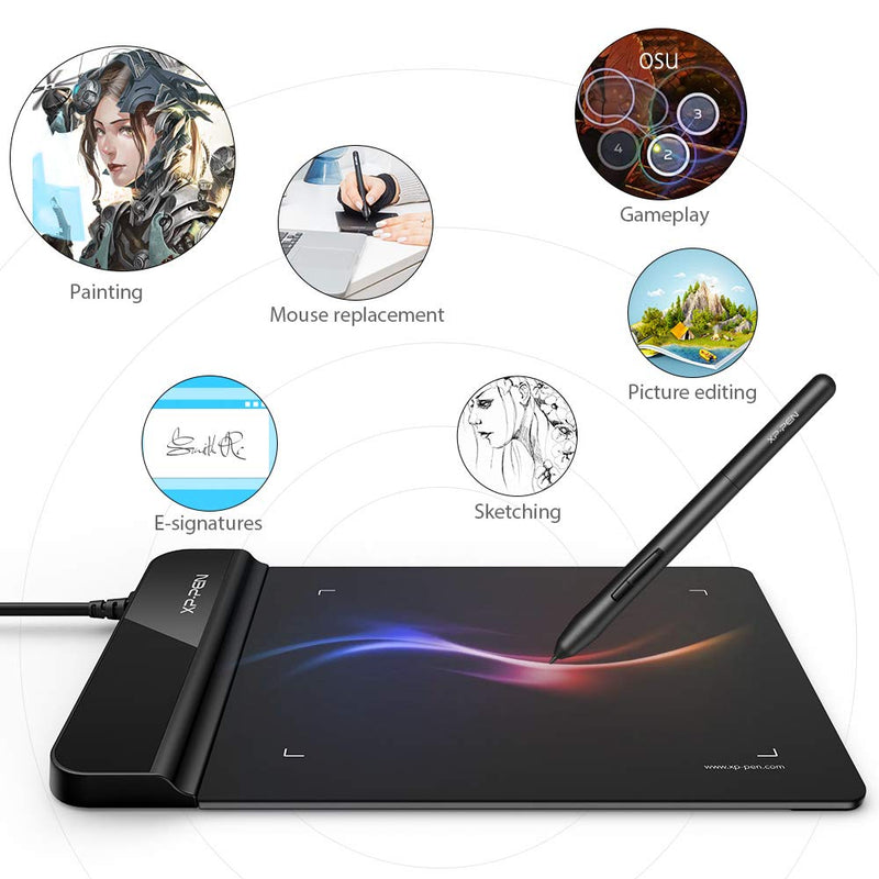 Drawing Tablet XPPen G430S OSU, Graphic Drawing Tablet with 8192 Levels Pressure & Professional Artist Glove