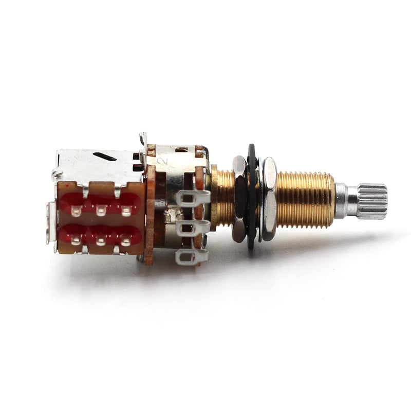 [AUSTRALIA] - Pair (2X) Bourns 500K Push/Pull Audio Taper LONG (3/4" bushing) Split Shaft Potentiometer 