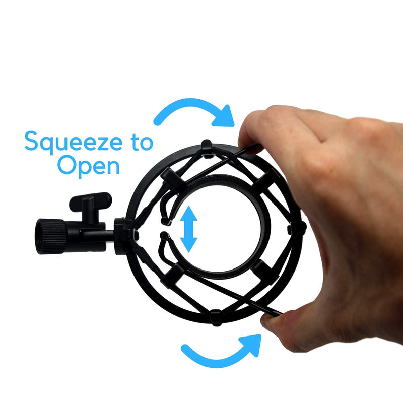 [AUSTRALIA] - AT2020 Foam Windscreen with Shock Mount by Vocalbeat - Mount Made from Quality Materials to Eliminate Vibrations - Acoustic Foam Act as a Pop Filter for your Mic - Black Bundle 