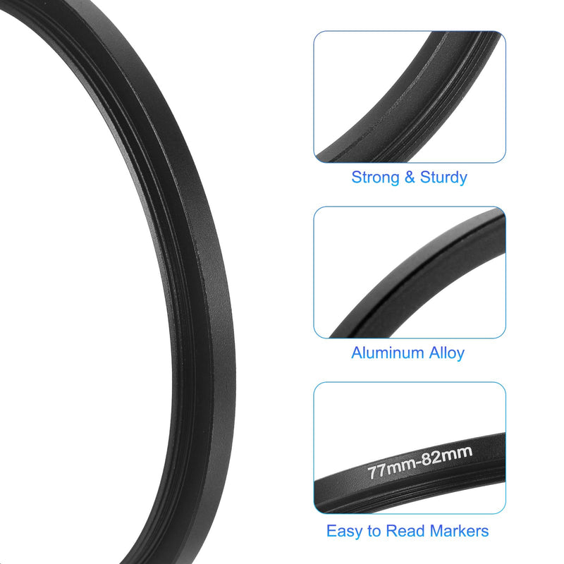 [AUSTRALIA] - PATIKIL 13pcs Step Up Ring, Camera Lens Filter Adapter Ring Aluminum Filter Ring Adapter Set for Camera Lens Hood, 72-77MM, 77-82MM 