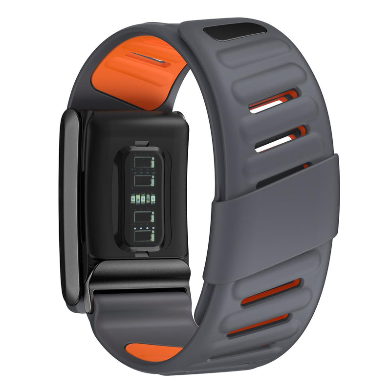 Watch Case xDfind Silicone Sports Watch Band Dark Grey + Orange For WHOOP 5.0