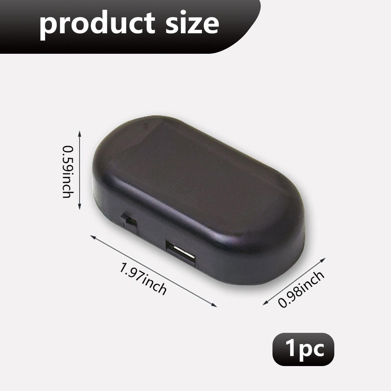 1 PC Car Solar LED Flashing Security Light with USB Port, Anti-Theft ABS Vehicle Alarm Light Accessories, Universal Automotive Safety Warning Light for Car Truck SUV (Red Light) 1 PC Red Light