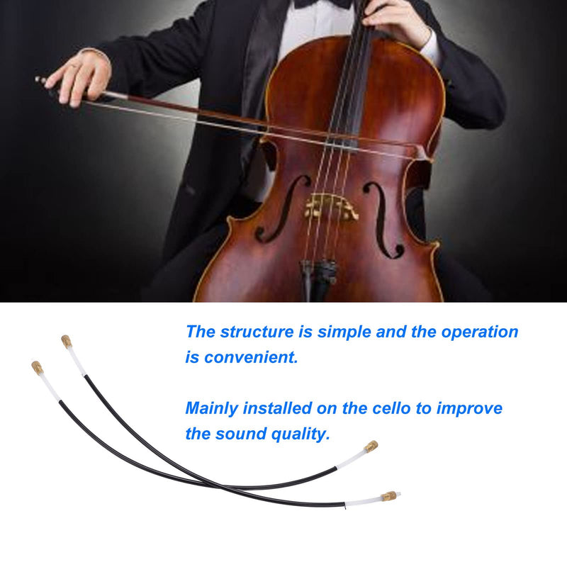 Cello Tail Rope, Cello Accessories, 2Pcs Standard Design Tailpiece Gut Accessory Good Match Black for Instrument