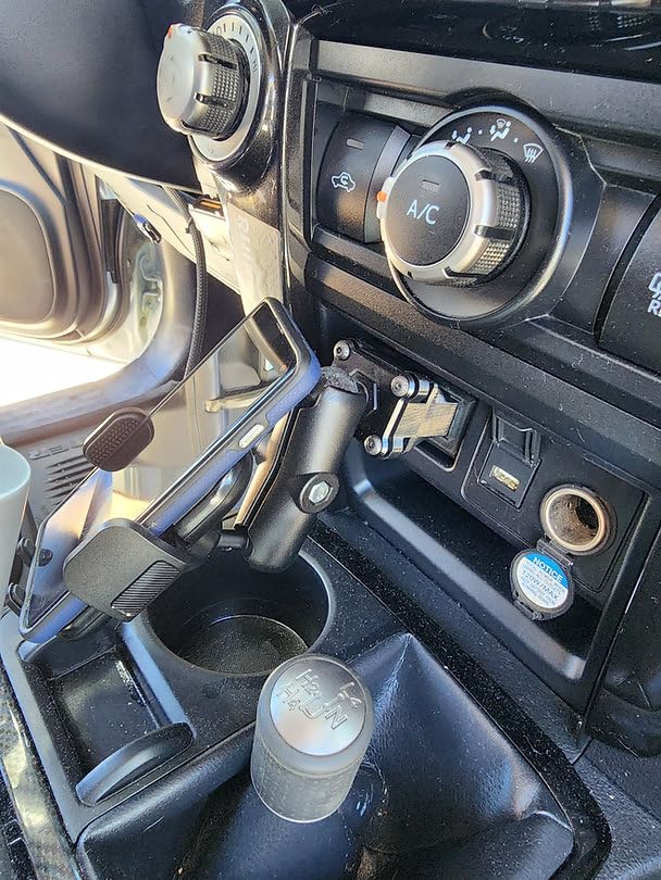 The Stubby Smash Phone Mount Kit w/Magnetic Phone Holder for 5th Gen 4Runners | 1" Ball Mount for Dashboard Cubby | 5th Generation 4Runner Phone Holder | Made in the USA HD Phone Mount Kit