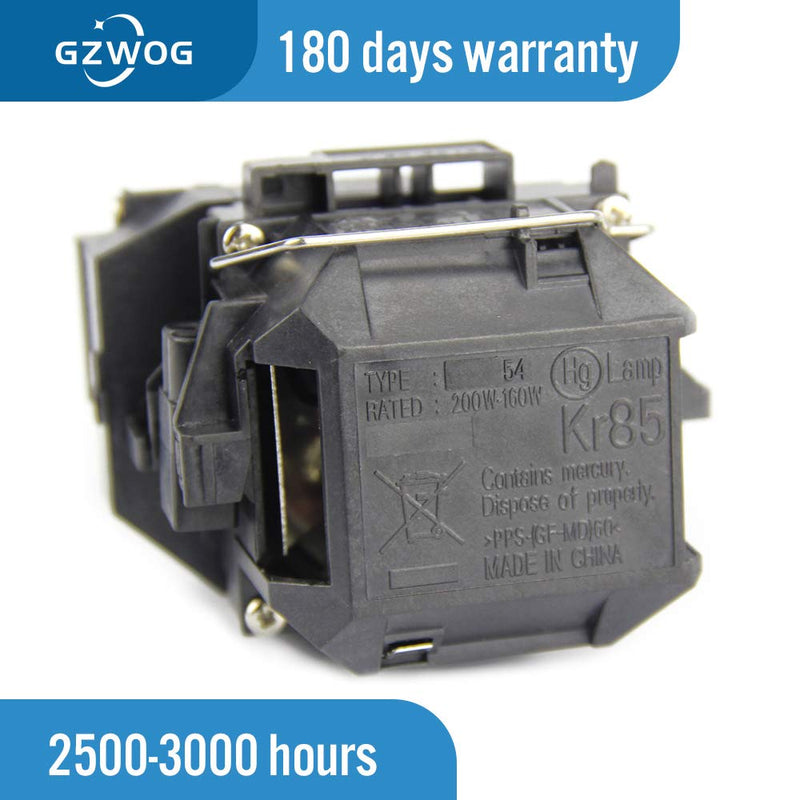 Gzwog ELPLP54 V13H010L54 Replacement Projector Lamp Bulb with Housing for Epson EB-S7/S7+ /S72/S8/S82/W7/W8/X7/X7+/X72/X8/X8e Epson EH-TW450 Epson EX31 /EX51/EX71/Powerlite HC 705HD/H309A Projectors