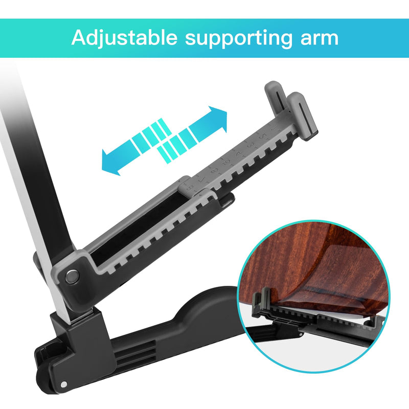 GUITTO Guitar Stand - Electric and Acoustic, Floor Standing Holder for Guitars, Bass, Banjo, Cello - Portable, Foldable, and Small A-Frame Design GGS-03 Black