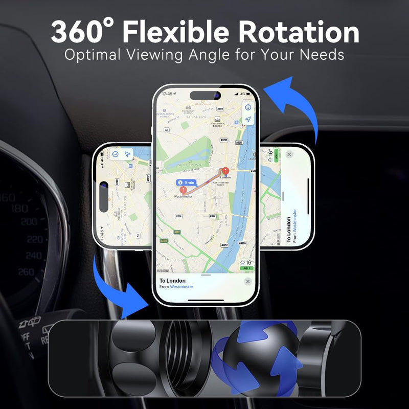 BEERTE Fits MagSafe Car Mount Fit for Chevrolet Equinox 2018-2024 Hands Free Magnetic Phone Holder for Car Vent 360° Rotation Car Phone Mount Fit for iPhone 17 16 15 14 13 12 MagSafe Case All Phones