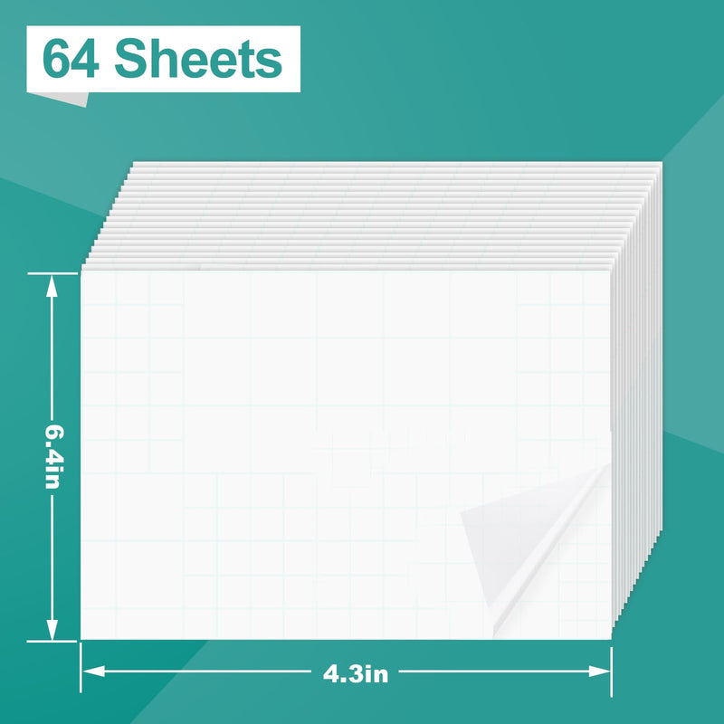 64 Sheets Self Seal Laminating Pouches 4x6, Self Adhesive Laminating Sheets, Clear Laminate Sheets for Stickers, Clear Adhesive Sheets