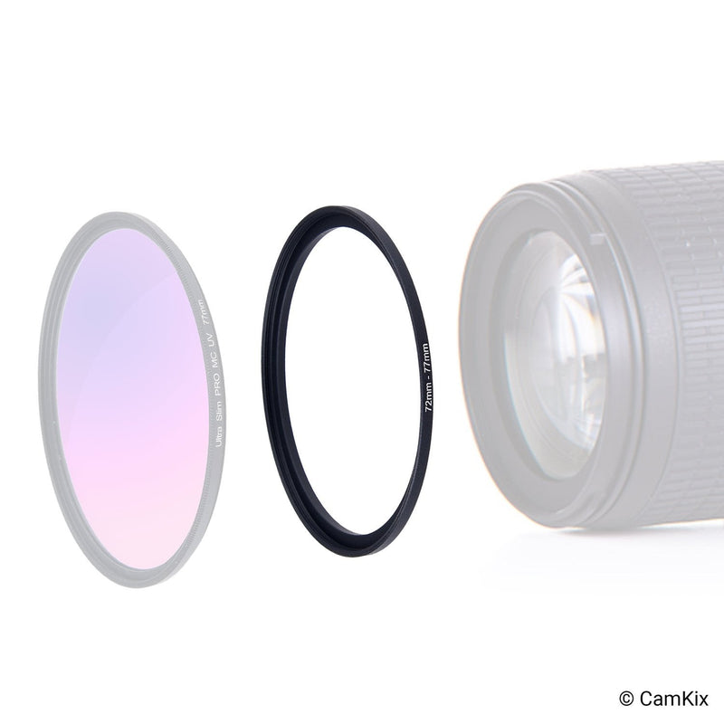 Step Up Lens Filter Adapter Rings - Set of 9 - Allows You to Fit Larger Size Lens Filters on a Lens with a Smaller Diameter - Sizes: 37-49, 49-52, 52-55, 55-58, 58-62, 62-67, 67-72, 72-77, 77-82 mm Step Up Lens Filter Adapter Kit - Set of 9