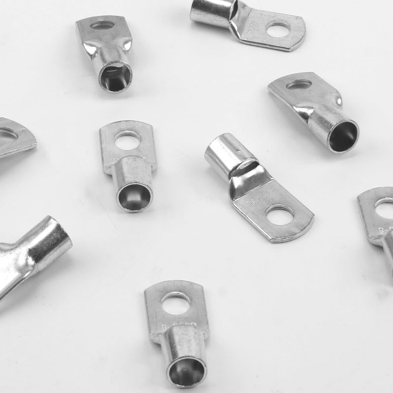 [AUSTRALIA] - Pack of 10 Tube Cable Lugs 50 mm² M8 Uninsulated SC Cable Connector Cable Lugs Ring Terminals 