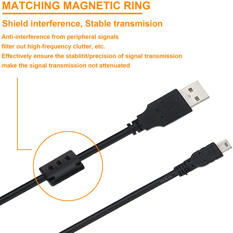Replacement UC-E4 USB Cable Photo Transfer Cord Compatible with Nikon D610 D7000 D90 D80 D70s D70 D60 D40X D3000 D3100 D100 D200 D300 D1x D1h D2x D2h D2Hs D3 D3s D4 D3X and More(5FT)
